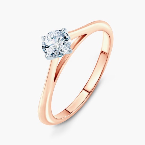 Pierścionek zaręczynowy The Light: dwukolorowe złoto, diament